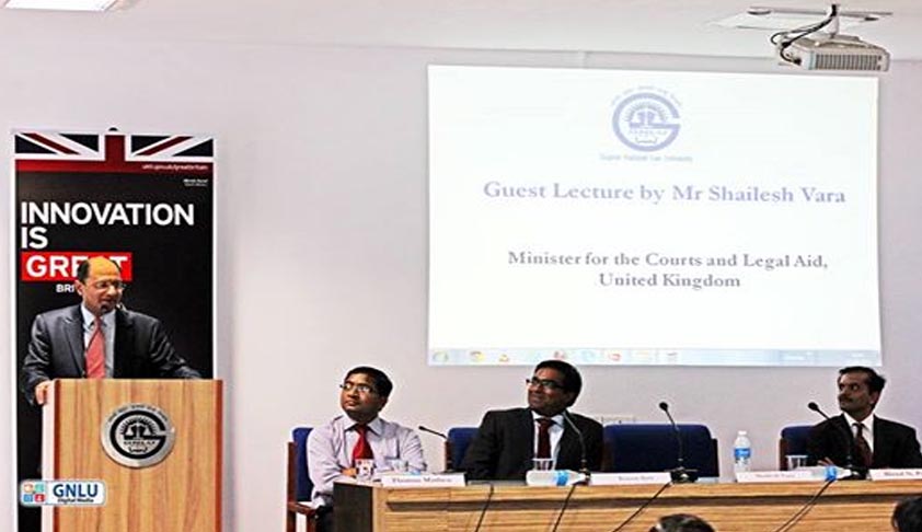 UK Minister for Courts addresses GNLU Students UK Minister for Courts addresses GNLU Students