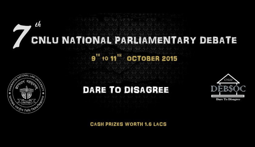 7th CNLU National Parliamentary Debate, 2015 7th CNLU National Parliamentary Debate, 2015