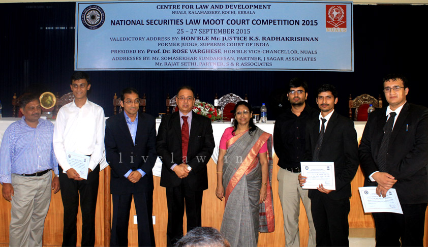 RGNUL, Punjab wins NUALS Kochi’s National Securities Law Moot Court, GLC Mumbai finishes as runner up RGNUL, Punjab wins NUALS Kochi’s National Securities Law Moot Court, GLC Mumbai finishes as runner up