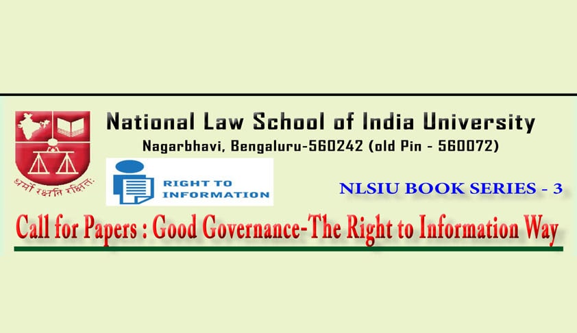 NLSIU to publish book on RTI NLSIU to publish book on RTI