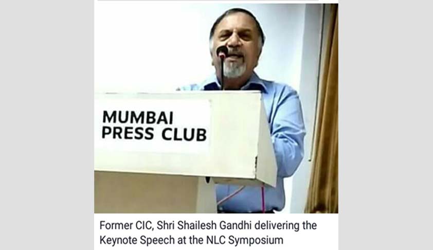 Former CIC Shailesh Gandhi emphasises the need of video-recording of Court proceedings Former CIC Shailesh Gandhi emphasises the need of video-recording of Court proceedings