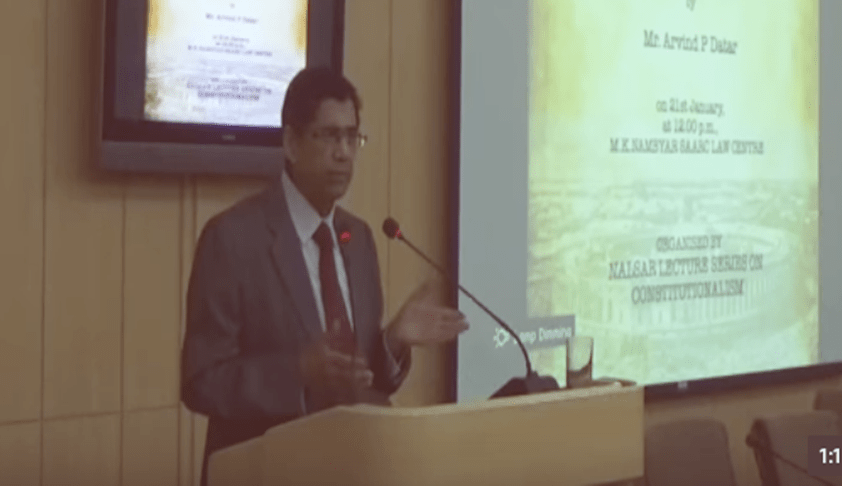 Talk by Mr. Arvind P Datar on ‘The Constitution, Federalism and GST’ at NALSAR University of Law Talk by Mr. Arvind P Datar on ‘The Constitution, Federalism and GST’ at NALSAR University of Law