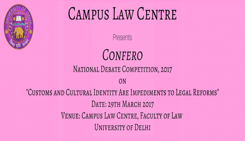 National Debate Competition, 2017 on Customs and Cultural Identity Are Impediments to Legal Reforms National Debate Competition, 2017 on Customs and Cultural Identity Are Impediments to Legal Reforms