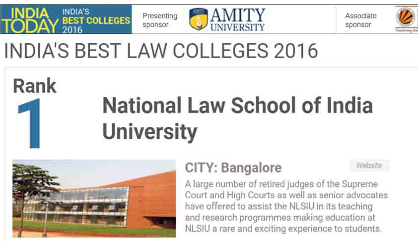 India Today Releases List Of India’s Best Law Schools: Only Three NLUs In Top10 India Today Releases List Of India’s Best Law Schools: Only Three NLUs In Top10