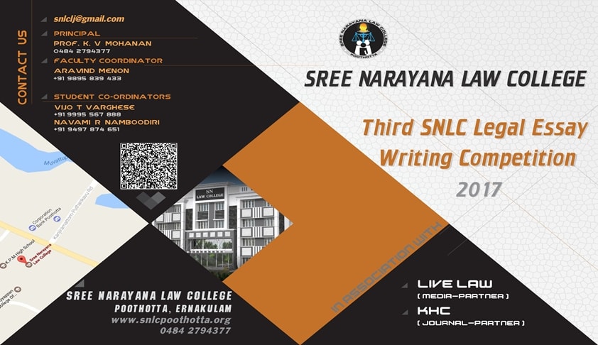 3rd SNLC Legal Essay Writing Competition, 2017- Results 3rd SNLC Legal Essay Writing Competition, 2017- Results