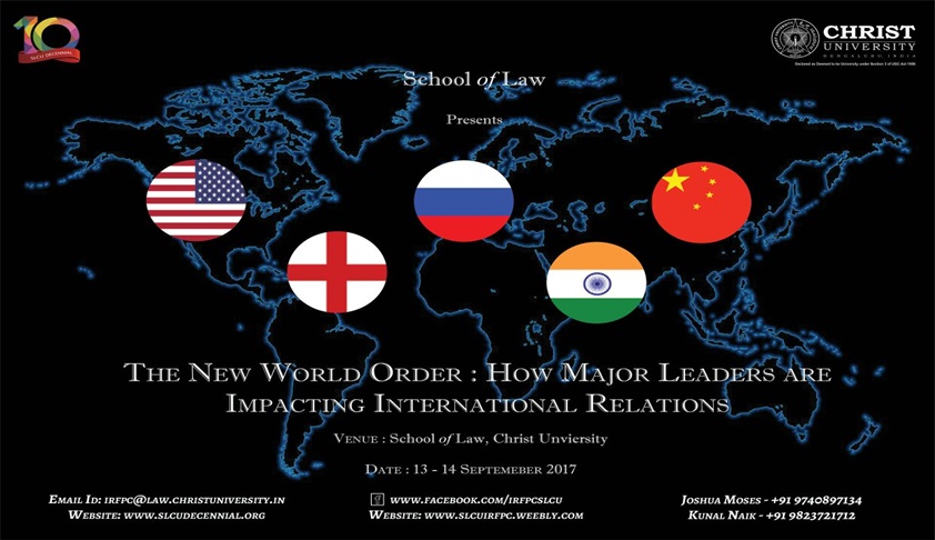 Seminar on The New World Order: How Major Leaders Are Impacting International Relations 2017 Seminar on The New World Order: How Major Leaders Are Impacting International Relations 2017