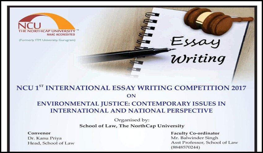 NCU 1ST International Essay Writing Competition 2017 NCU 1ST International Essay Writing Competition 2017
