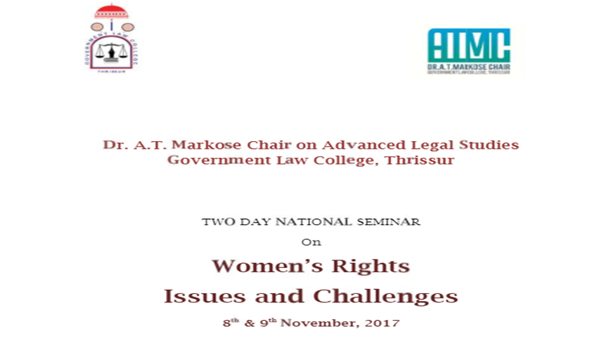 Call For Papers: GLC Thrissur’s National Seminar On Women’s Rights: Issues & Challenges Call For Papers: GLC Thrissur’s National Seminar On Women’s Rights: Issues & Challenges