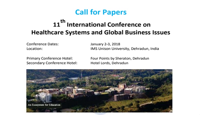IMS Unison University: Two days International Conference on “Healthcare Systems and Global Business Issues” IMS Unison University: Two days International Conference on “Healthcare Systems and Global Business Issues”