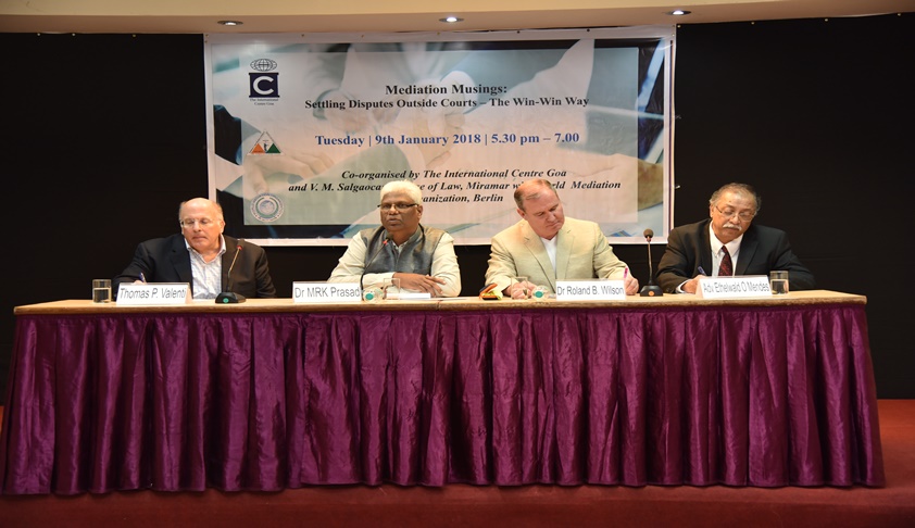 Prelude to Lex Infinitum 2018: VM Salgaocar’s Mediation Musings Resonates in Goa Prelude to Lex Infinitum 2018: VM Salgaocar’s Mediation Musings Resonates in Goa