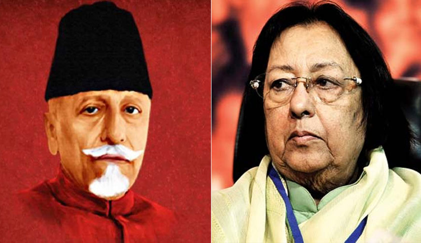 Maulana Azad- Najma Heptullah Morphed Pic: 13 Yrs On, CBI Says Photo Morphed But Not Clear Who Did It Maulana Azad- Najma Heptullah Morphed Pic: 13 Yrs On, CBI Says Photo Morphed But Not Clear Who Did It