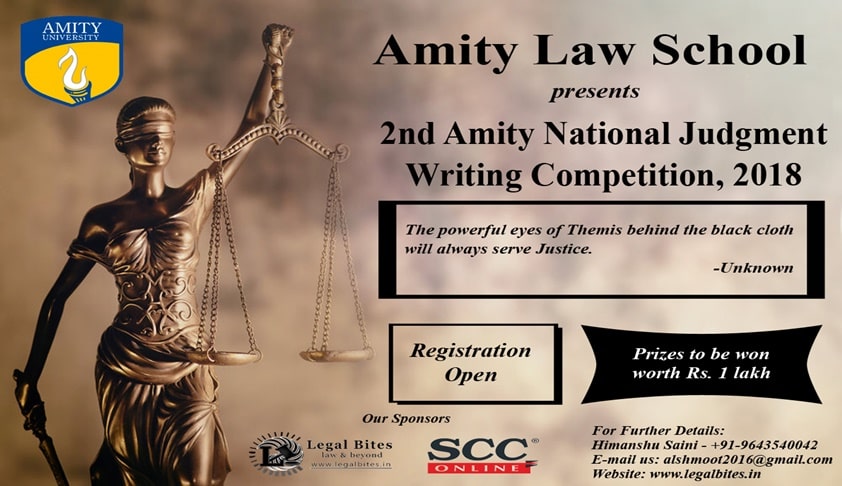 2nd Amity National Judgment Writing Competition, 2018 2nd Amity National Judgment Writing Competition, 2018