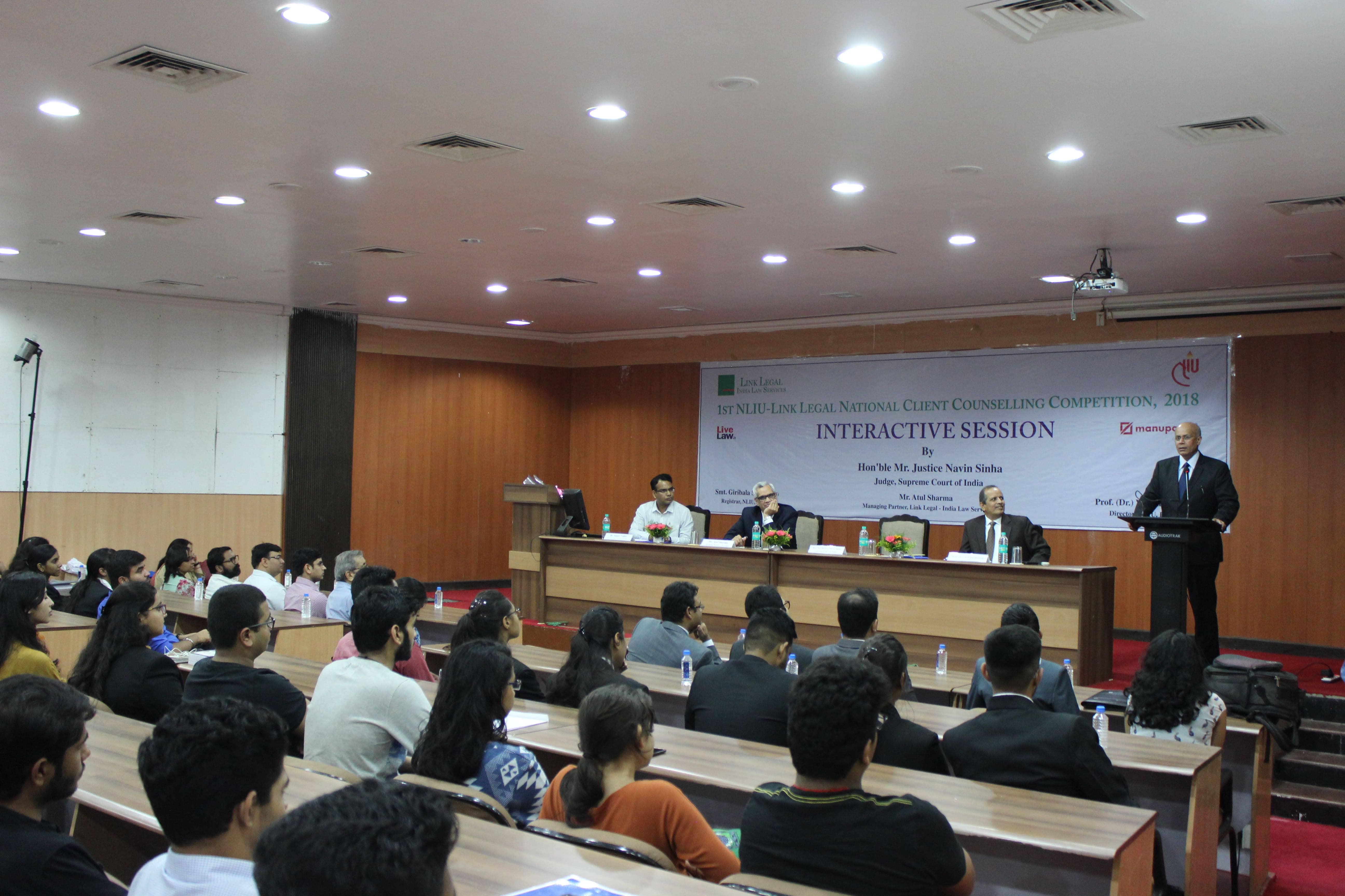 NLIU Organises 1st Link Legal National Client Counselling Competition NLIU Organises 1st Link Legal National Client Counselling Competition