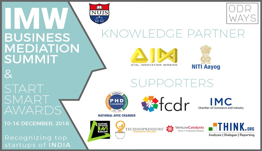 NUJS And ODRways To Organise “IMW Business Mediation Summit” In Collaboration With NITI Aayog NUJS And ODRways To Organise “IMW Business Mediation Summit” In Collaboration With NITI Aayog