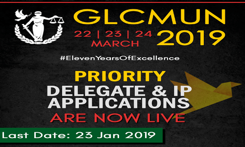 Call For Applications: Priority Round Of Delegate Applications For GLCMUN19 Call For Applications: Priority Round Of Delegate Applications For GLCMUN19