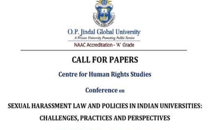 Call For Papers: Conference On Sexual Harassment Law & Policies In Indian Universities Call For Papers: Conference On Sexual Harassment Law & Policies In Indian Universities