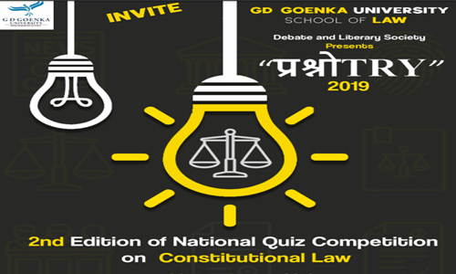 2nd National Quiz Competition Organized At GD Goenka University, School Of Law 2nd National Quiz Competition Organized At GD Goenka University, School Of Law