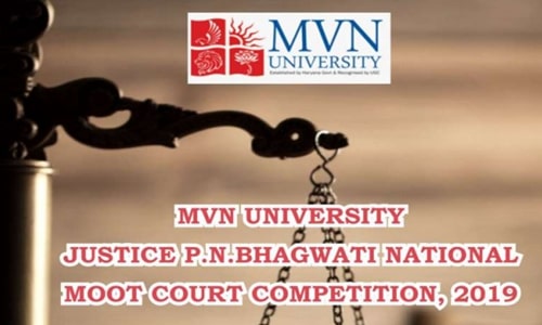 Justice P N Bhagwati Moot Court Competition, 2019 At MVN University, Palwal, Haryana Justice P N Bhagwati Moot Court Competition, 2019 At MVN University, Palwal, Haryana