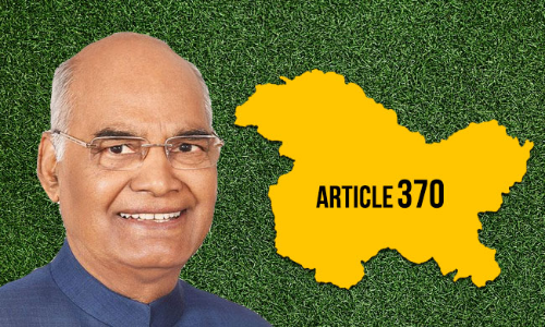 President Issues Notification Amending Article 370 To Repeal Special Status Of J&K President Issues Notification Amending Article 370 To Repeal Special Status Of J&K