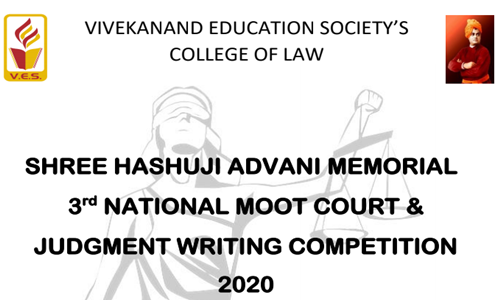Shree Hashuji Advani Memorial 3rd National Moot Court & Judgment Writing Competition 2020 Shree Hashuji Advani Memorial 3rd National Moot Court & Judgment Writing Competition 2020