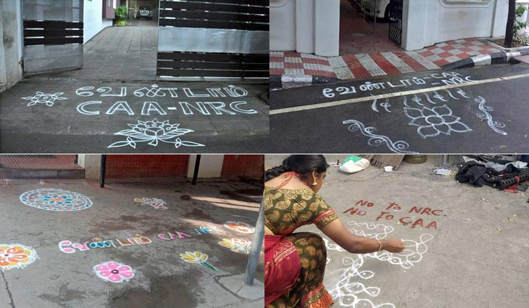 Madras HC Lawyers Slam Chennai Police Actions Against Anti-CAA Kolam Protests Madras HC Lawyers Slam Chennai Police Actions Against Anti-CAA Kolam Protests