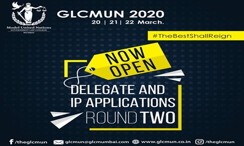 Applications Invited For Round 2 Of Delegate And IP Applications Of GLCMUN20 Applications Invited For Round 2 Of Delegate And IP Applications Of GLCMUN20