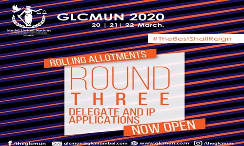 Applications Are Invited For Round 3 Of Delegate And IP Applications Of GLCMUN20 Applications Are Invited For Round 3 Of Delegate And IP Applications Of GLCMUN20