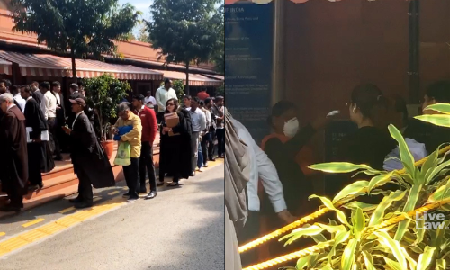 COVID 19 : Entrants To Supreme Court Undergo Thermal Screening, Sign Declaratory Forms COVID 19 : Entrants To Supreme Court Undergo Thermal Screening, Sign Declaratory Forms