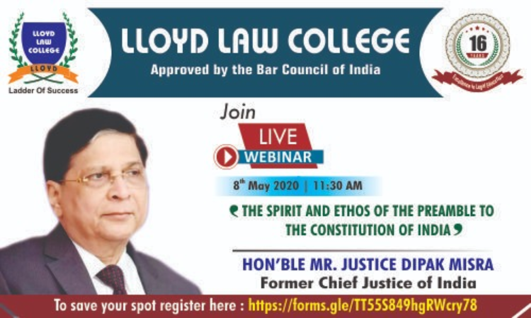 Lloyd Law Colleges Webinar On Preamble To The Constitution Lloyd Law Colleges Webinar On Preamble To The Constitution