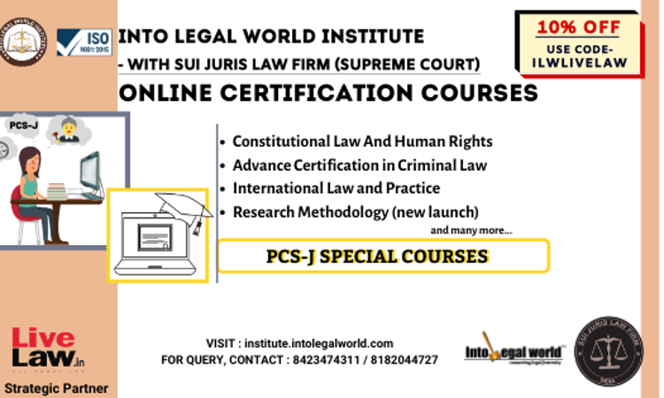 PCS-J Special Certification Courses By Into Legal World Institute With Sui Juris Law Firm PCS-J Special Certification Courses By Into Legal World Institute With Sui Juris Law Firm