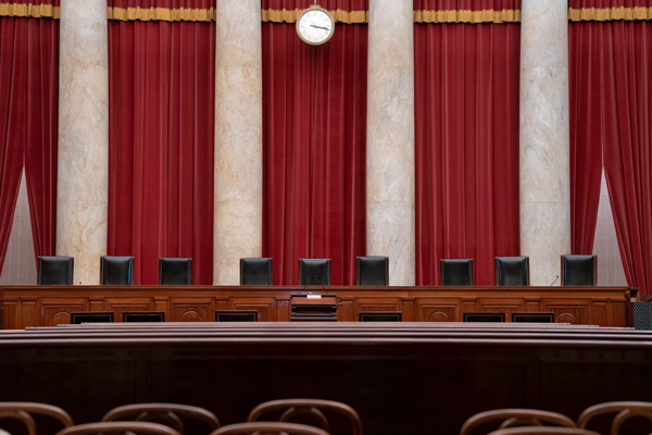 The courtroom at the U.S. Supreme Court in Washington, D.C.