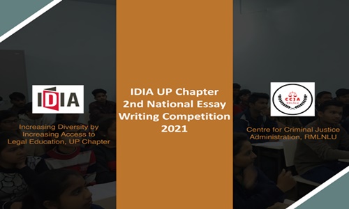 IDIA UP Chapter 2nd National Essay Writing Competition: Register By 25th February 2021 IDIA UP Chapter 2nd National Essay Writing Competition: Register By 25th February 2021