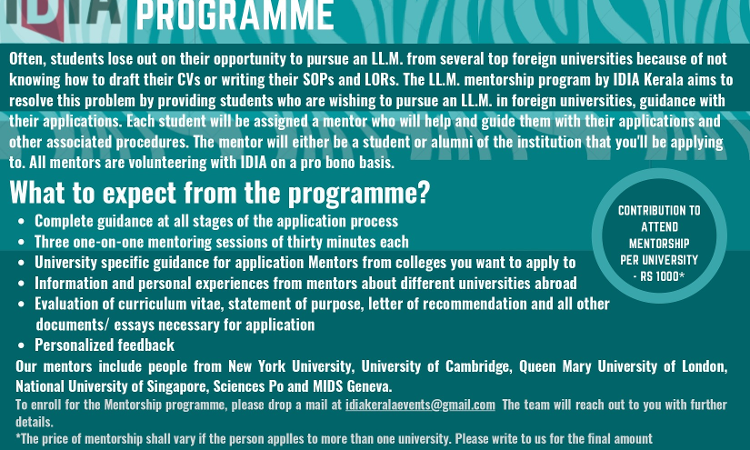 IDIA Kerala: LLM Mentorship Programme IDIA Kerala: LLM Mentorship Programme