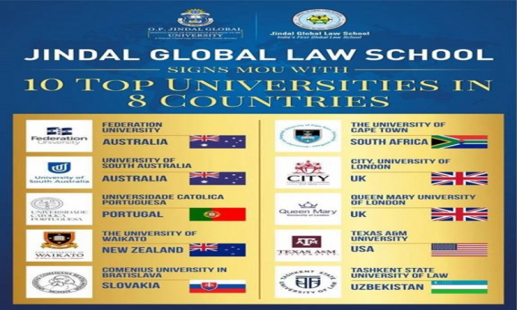 Jindal Global Law School Signs 10 New MoUs For Collaborations With Leading International Universities Jindal Global Law School Signs 10 New MoUs For Collaborations With Leading International Universities
