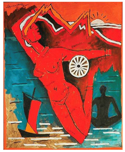 Bharat Mata (2006) by M.F. Hussain Bharat Mata (2006) by M.F. Hussain