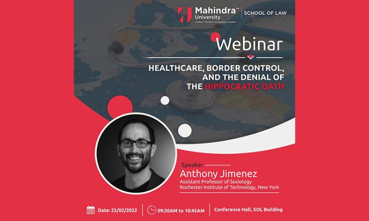 Special Talk by Dr. Anthony M. Jimenez On Healthcare, Border Control, And The Denial Of The Hippocratic Oath Special Talk by Dr. Anthony M. Jimenez On Healthcare, Border Control, And The Denial Of The Hippocratic Oath