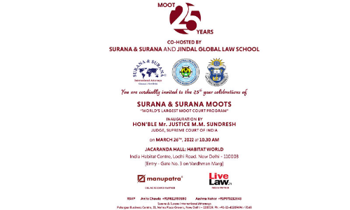 Moot 25 Conclave: Co-hosted by Surana & Surana International Attorneys & Jindal Global Law School [March 26, 2022]