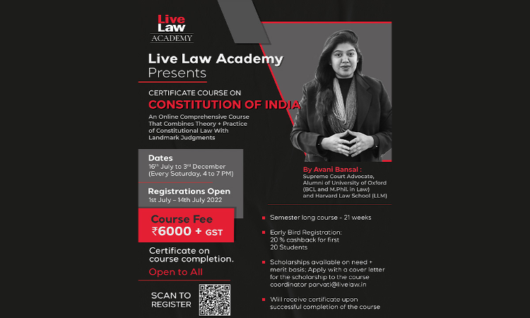 LiveLaw Academys Certificate Course On Constitution By Adv. Avani Bansal LiveLaw Academys Certificate Course On Constitution By Adv. Avani Bansal