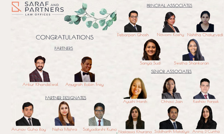 Saraf And Partners Celebrates S&P Day To Commemorate The Completion Of One Year, Announces New Promotions/Appointments Saraf And Partners Celebrates S&P Day To Commemorate The Completion Of One Year, Announces New Promotions/Appointments