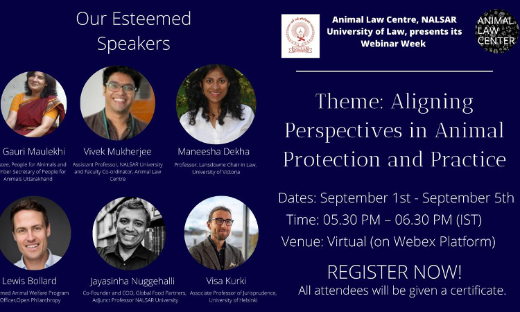 NALSAR: ALC Webinar Week 2022, Aligning Perspectives in Animal Protection and Practice. NALSAR: ALC Webinar Week 2022, Aligning Perspectives in Animal Protection and Practice.
