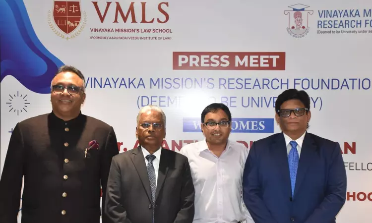 Vinayaka Mission’s Research Foundation (Deemed To Be University) Appoints Dr. Ananth Padmanabhan As The New Dean Of The Law School Vinayaka Mission’s Research Foundation (Deemed To Be University) Appoints Dr. Ananth Padmanabhan As The New Dean Of The Law School