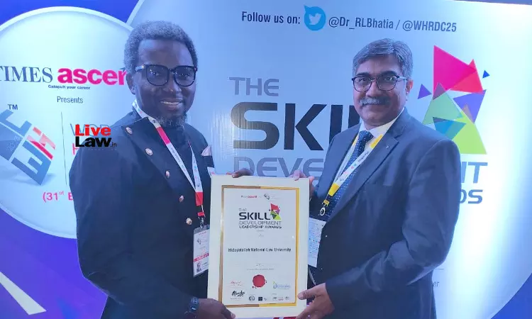 HNLU Wins The Skill Development Leadership Award HNLU Wins The Skill Development Leadership Award