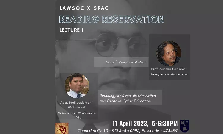 NLSIU: Lecture Series On ‘Reading Reservation’ NLSIU: Lecture Series On ‘Reading Reservation’