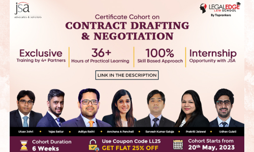 [Advt.] Certificate Cohort On Contract Drafting & Negotiation By LegalEdge Law School And J Sagar Associates