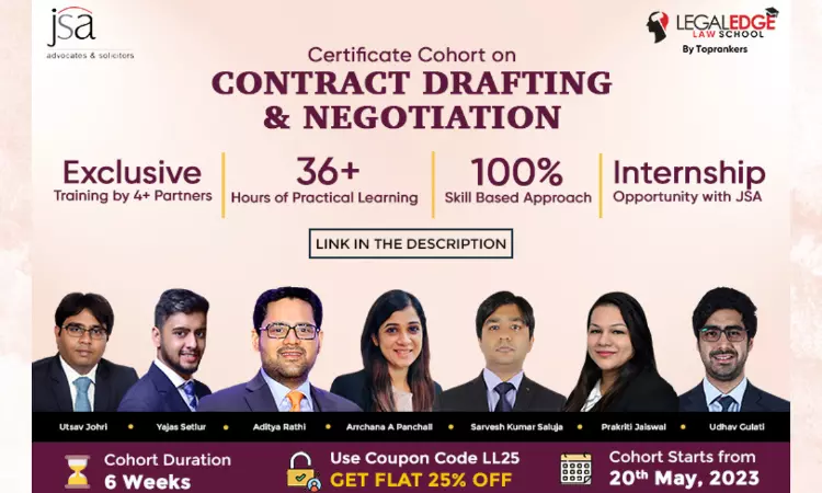 [Advt.] Certificate Cohort On Contract Drafting & Negotiation By LegalEdge Law School And J Sagar Associates