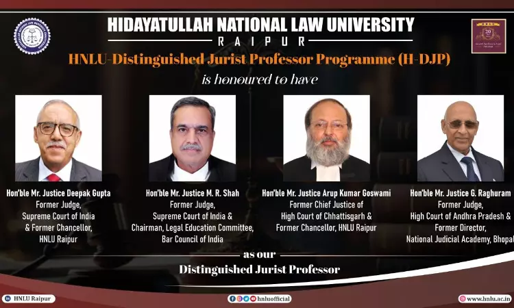 HNLU Launches Distinguished Jurist Professor Programme To Commemorate Gandhi Jayanti HNLU Launches Distinguished Jurist Professor Programme To Commemorate Gandhi Jayanti
