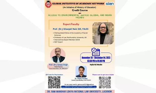 UGC-GIAN: Credit Course On Access To Environmental Justice: Global And Indian Trends UGC-GIAN: Credit Course On Access To Environmental Justice: Global And Indian Trends