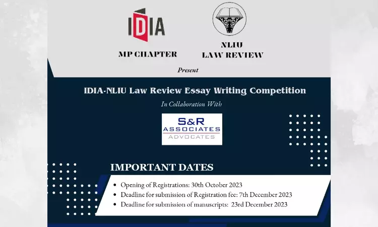 IDIA MP Chapter | Essay Writing Competition by IDIA-NLIU Law Review IDIA MP Chapter | Essay Writing Competition by IDIA-NLIU Law Review