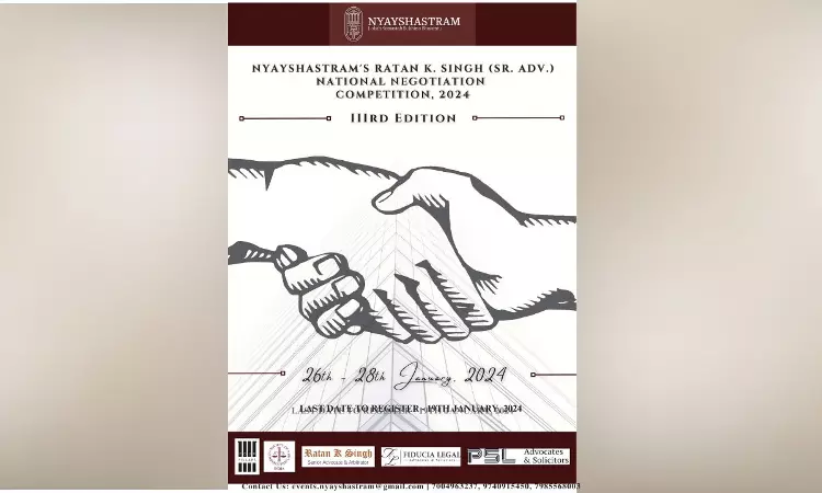 3rd Edition of Nyay Shastrams Ratan K. | Singh National Negotiation Competition 2024 3rd Edition of Nyay Shastrams Ratan K. | Singh National Negotiation Competition 2024