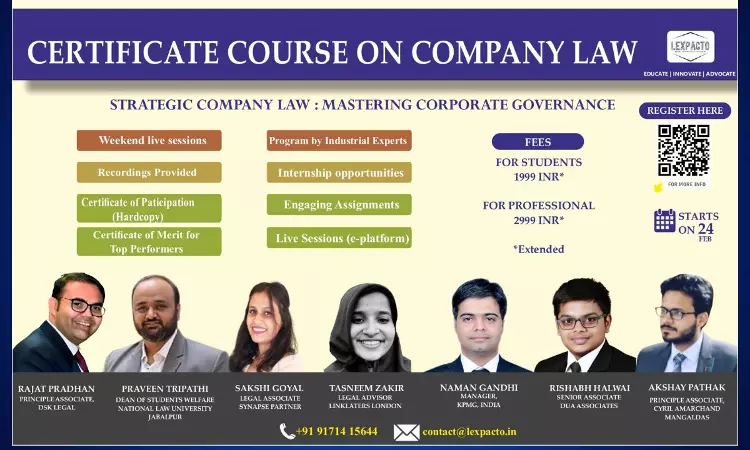 Lex Pacto:Certificate Course In Strategic Company Law: Mastering Corporate Governance Lex Pacto:Certificate Course In Strategic Company Law: Mastering Corporate Governance